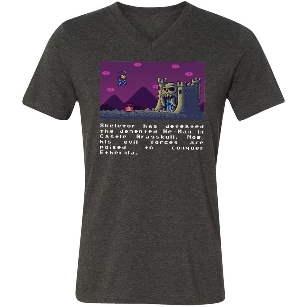 Unisex V-Neck T-Shirt - VUBP21QZ - Dark Grey Heather - 8