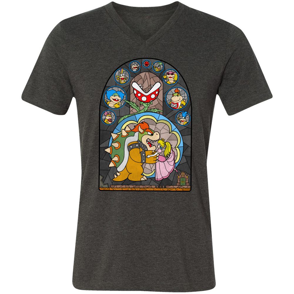 Unisex V-Neck T-Shirt - ZTB5GS8S - Dark Grey Heather - 8