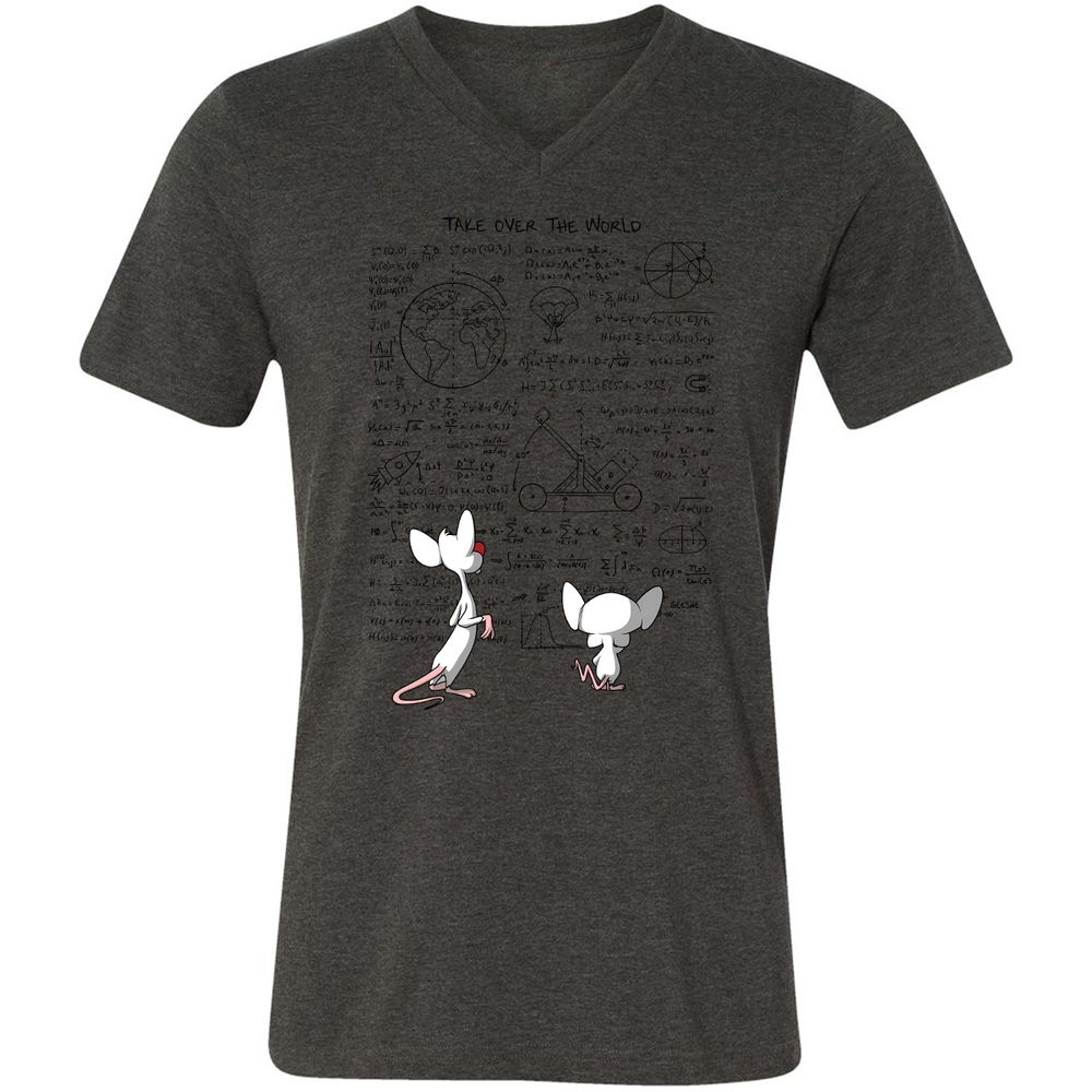 Unisex V-Neck T-Shirt - 5YETKM52 - Dark Grey Heather - 8