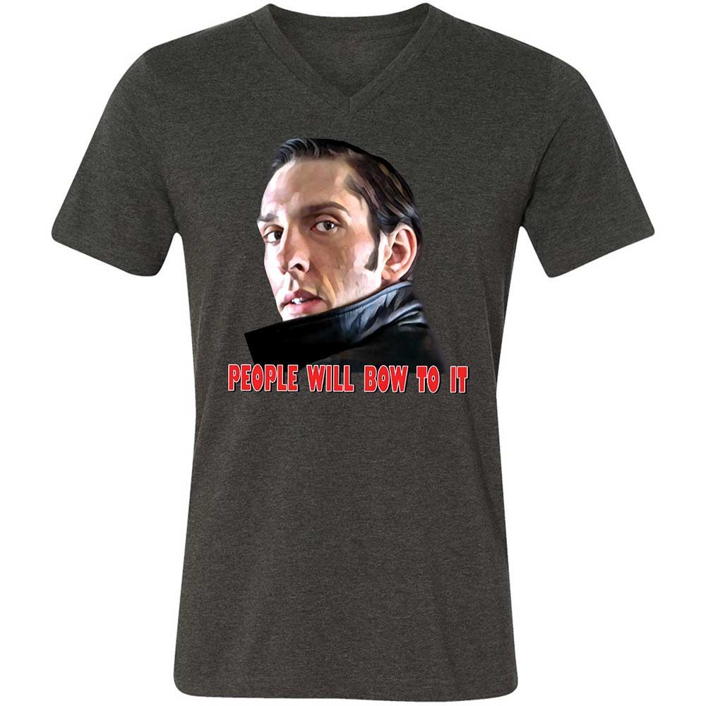 Unisex V-Neck T-Shirt - 798F2RUE - Dark Grey Heather - 8