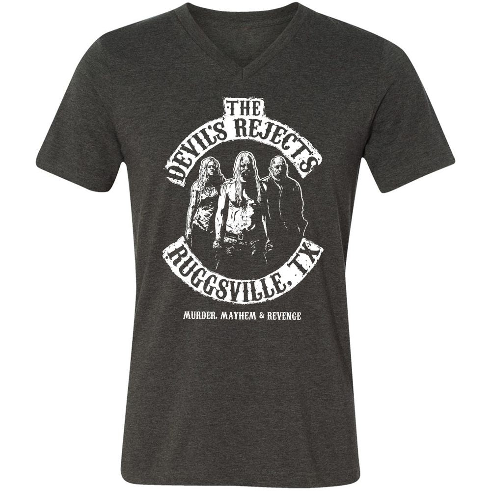 Unisex V-Neck T-Shirt - EX4TWWRT - Dark Grey Heather - 8