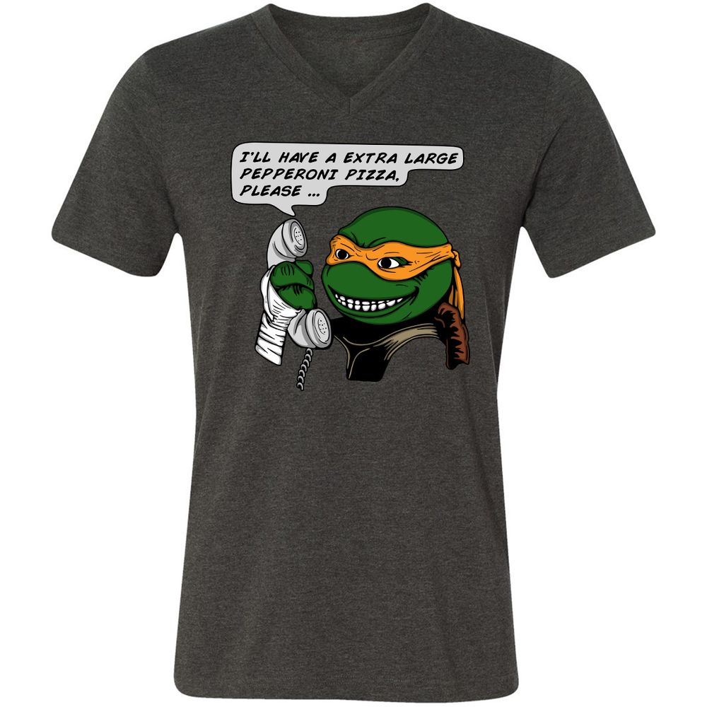 Unisex V-Neck T-Shirt - WYY5ZHMA - Dark Grey Heather - 8