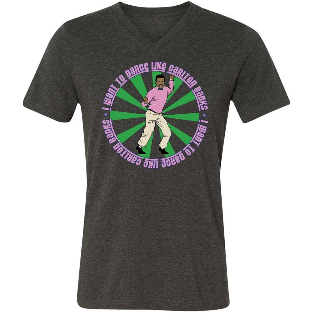 Unisex V-Neck T-Shirt - 6DALRHGL - Dark Grey Heather - 8