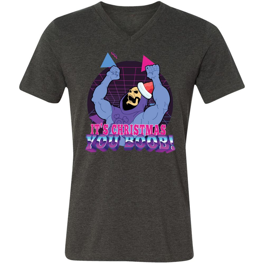 Unisex V-Neck T-Shirt - EV5FHZGD - Dark Grey Heather - 8