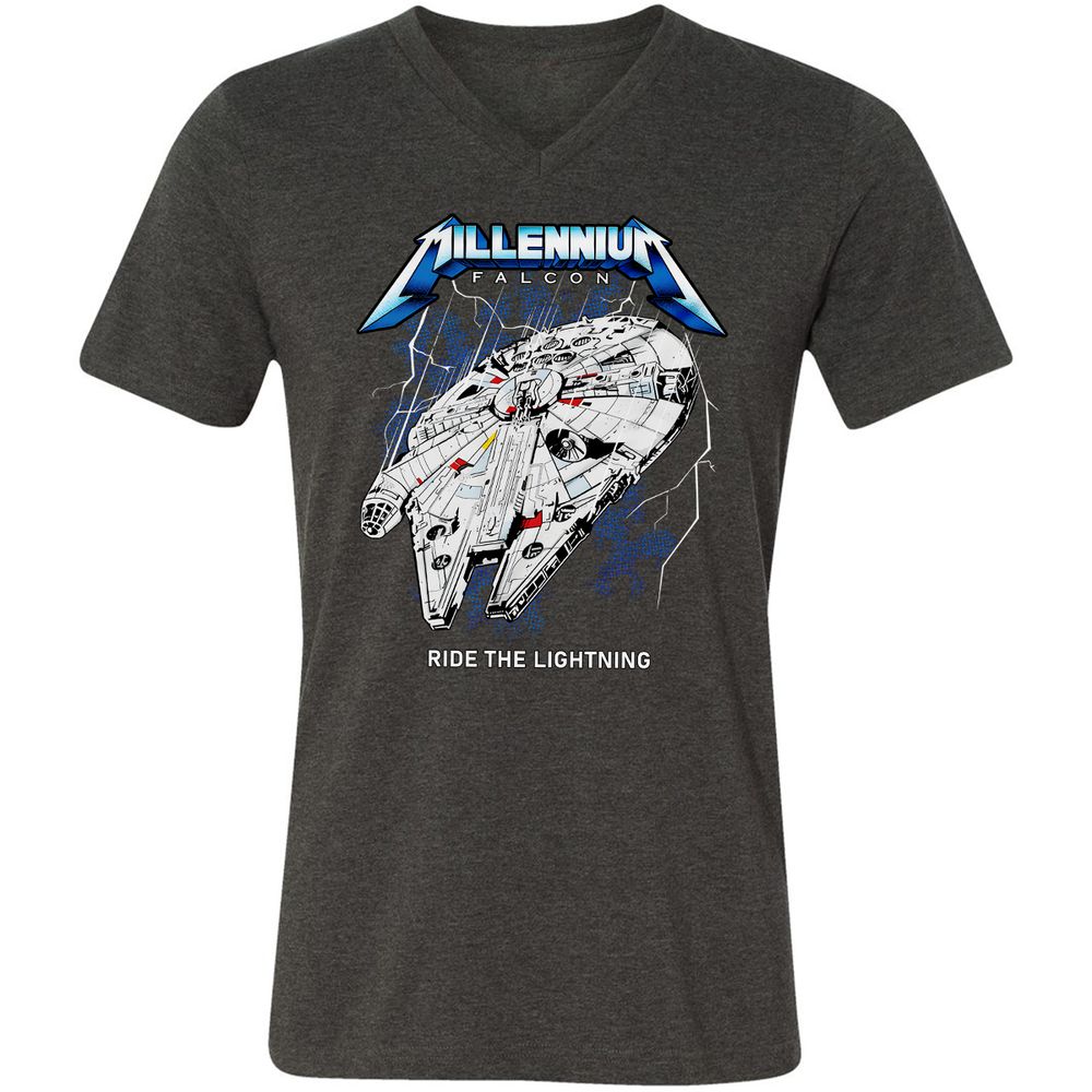 Unisex V-Neck T-Shirt - RGKHBNFY - Dark Grey Heather - 8