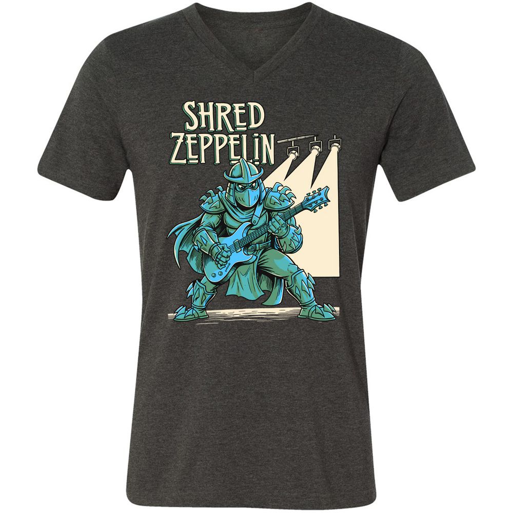 Unisex V-Neck T-Shirt - ZDRYM5PZ - Dark Grey Heather - 8