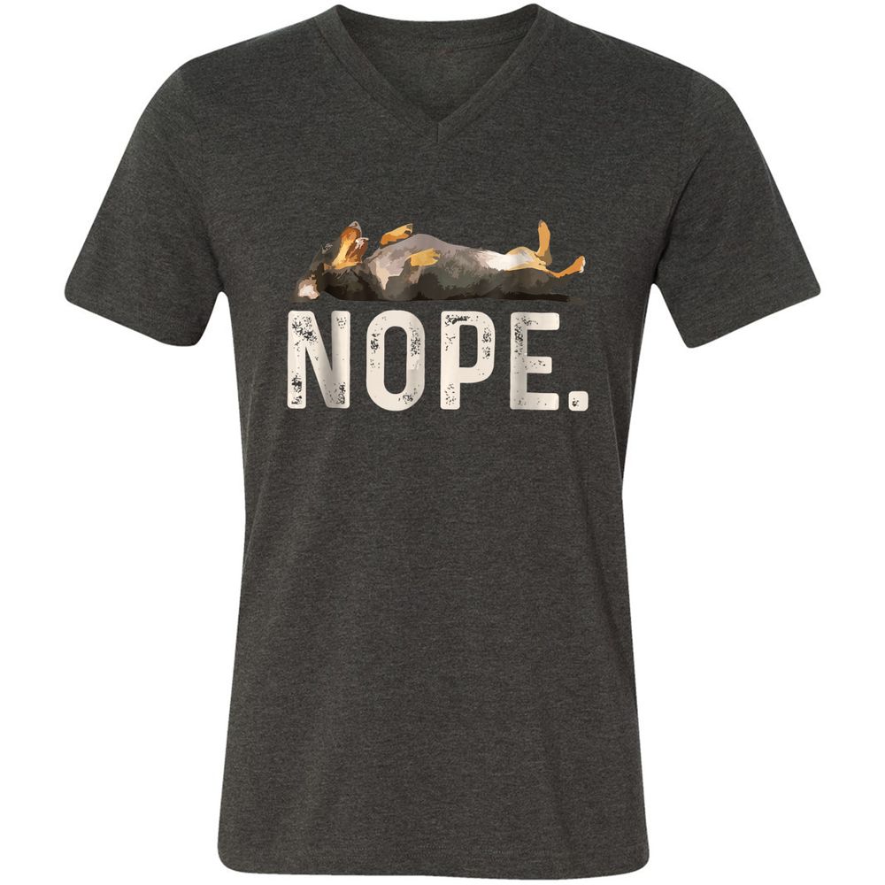 Unisex V-Neck T-Shirt - SVSUFBLT - Dark Grey Heather - 8