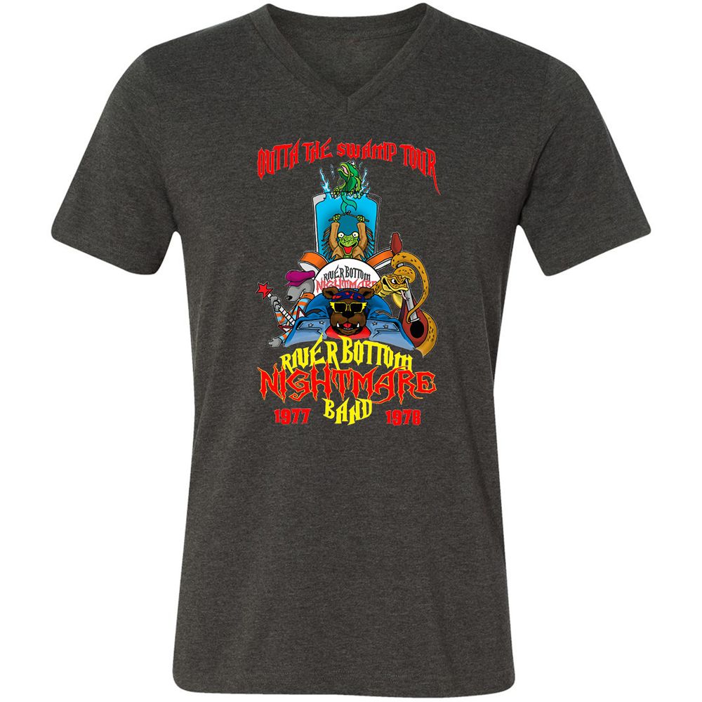 Unisex V-Neck T-Shirt - WKJ7B2PM - Dark Grey Heather - 8