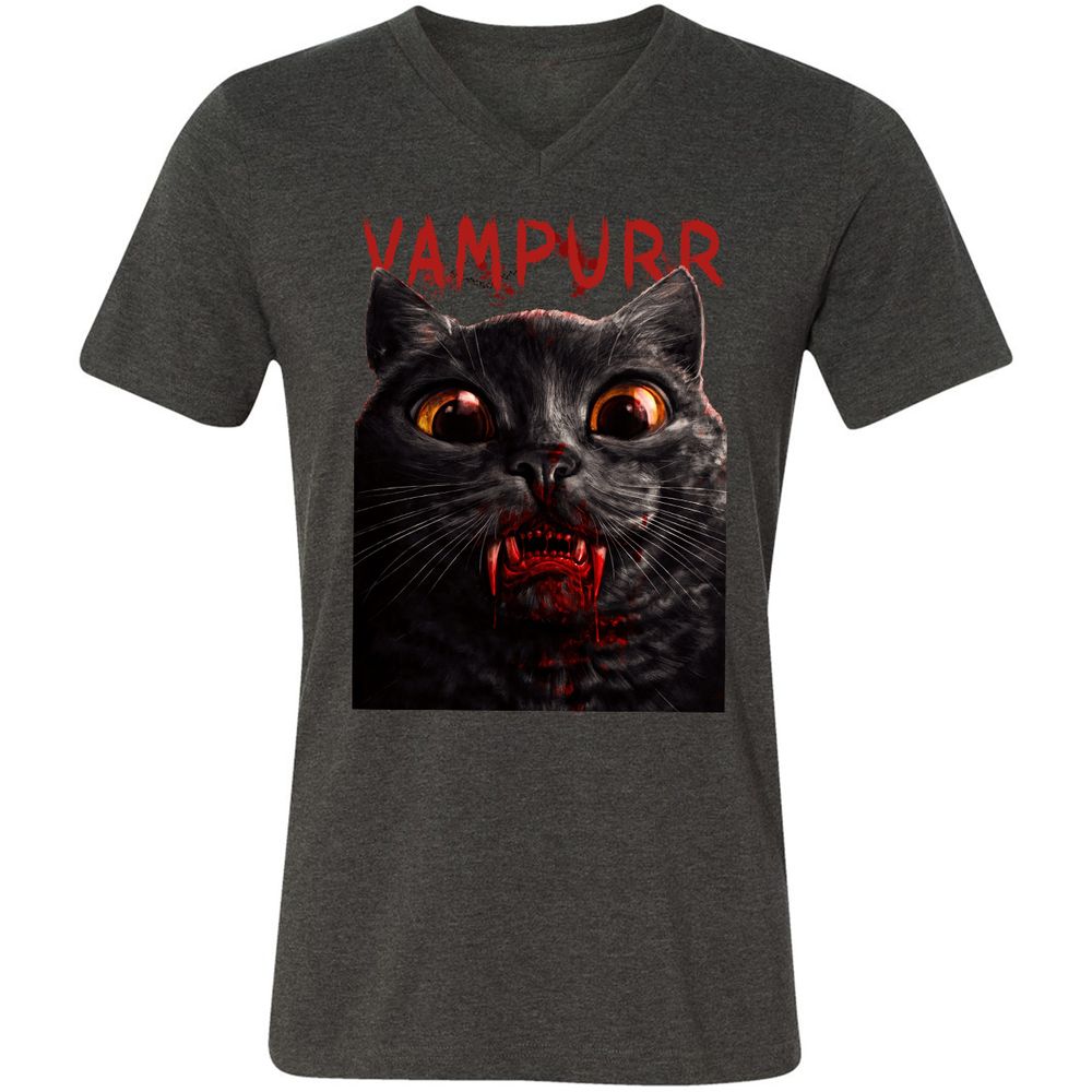 Unisex V-Neck T-Shirt - N7A8A96D - Dark Grey Heather - 8