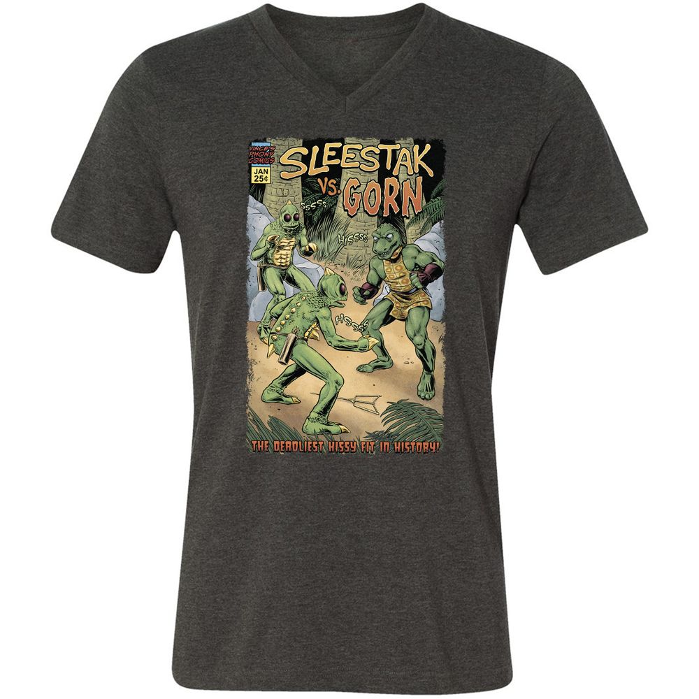 Unisex V-Neck T-Shirt - VZ78CVVW - Dark Grey Heather - 8