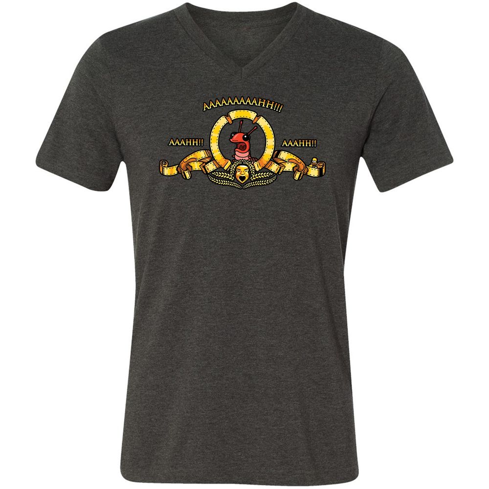 Unisex V-Neck T-Shirt - A257GX3S - Dark Grey Heather - 8
