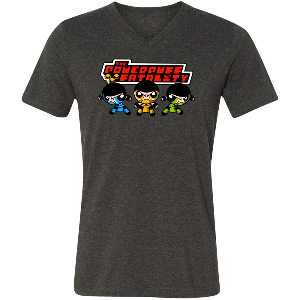 Unisex V-Neck T-Shirt - 3XM66BWP - Dark Grey Heather - 8