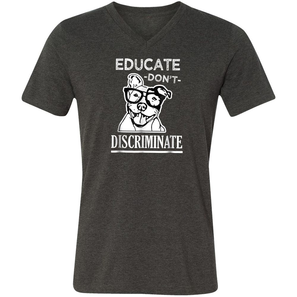 Unisex V-Neck T-Shirt - QQBPR3RC - Dark Grey Heather - 8