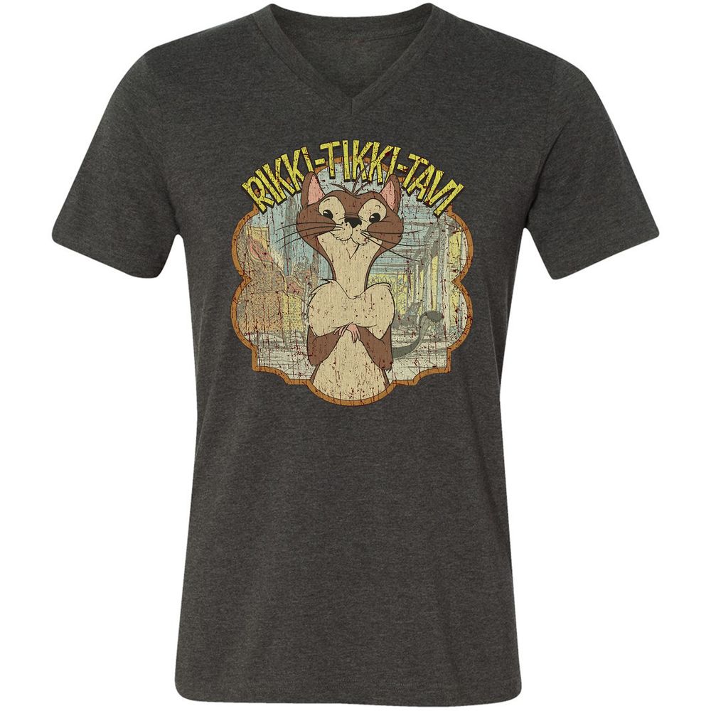 Unisex V-Neck T-Shirt - XW1WCGEK - Dark Grey Heather - 8