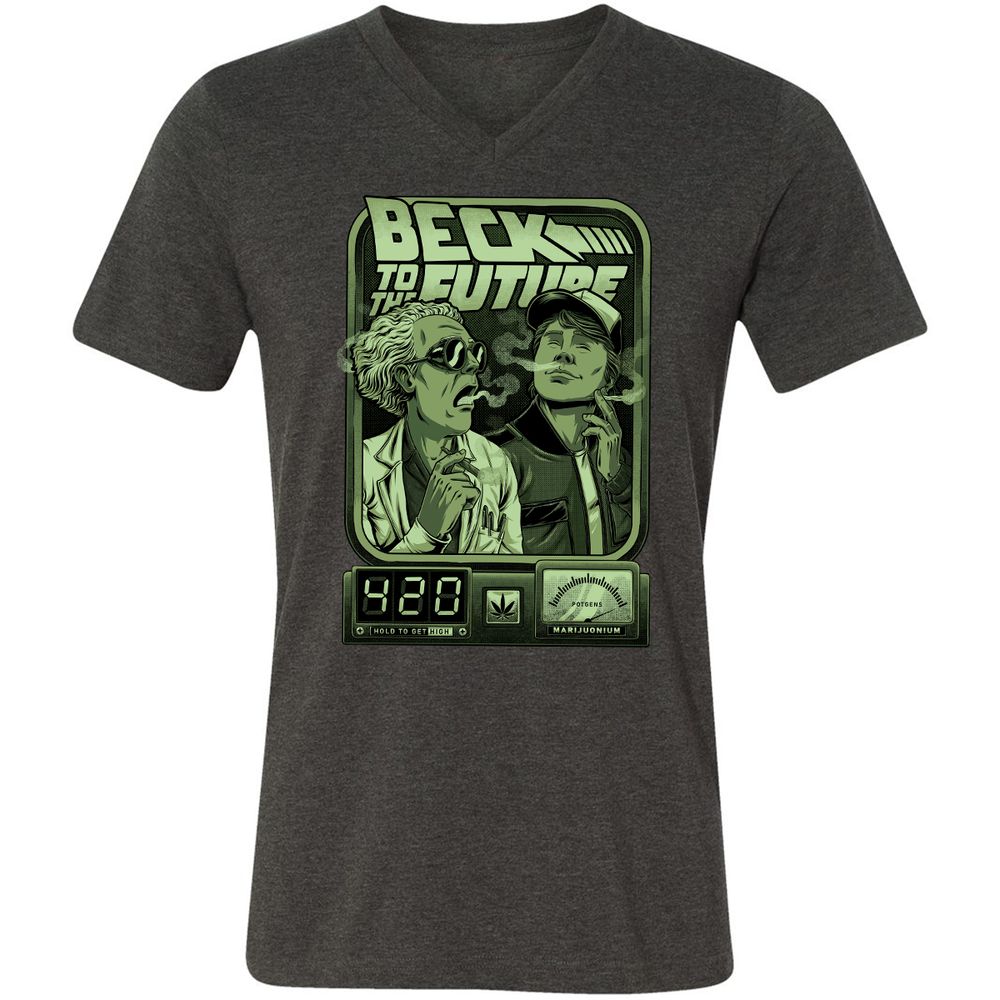 Unisex V-Neck T-Shirt - JW7P7JHN - Dark Grey Heather - 8