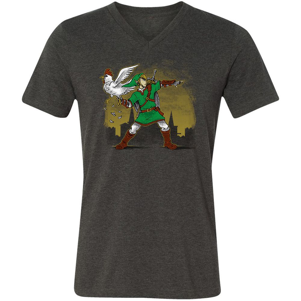 Unisex V-Neck T-Shirt - 22X2TYXZ - Dark Grey Heather - 8
