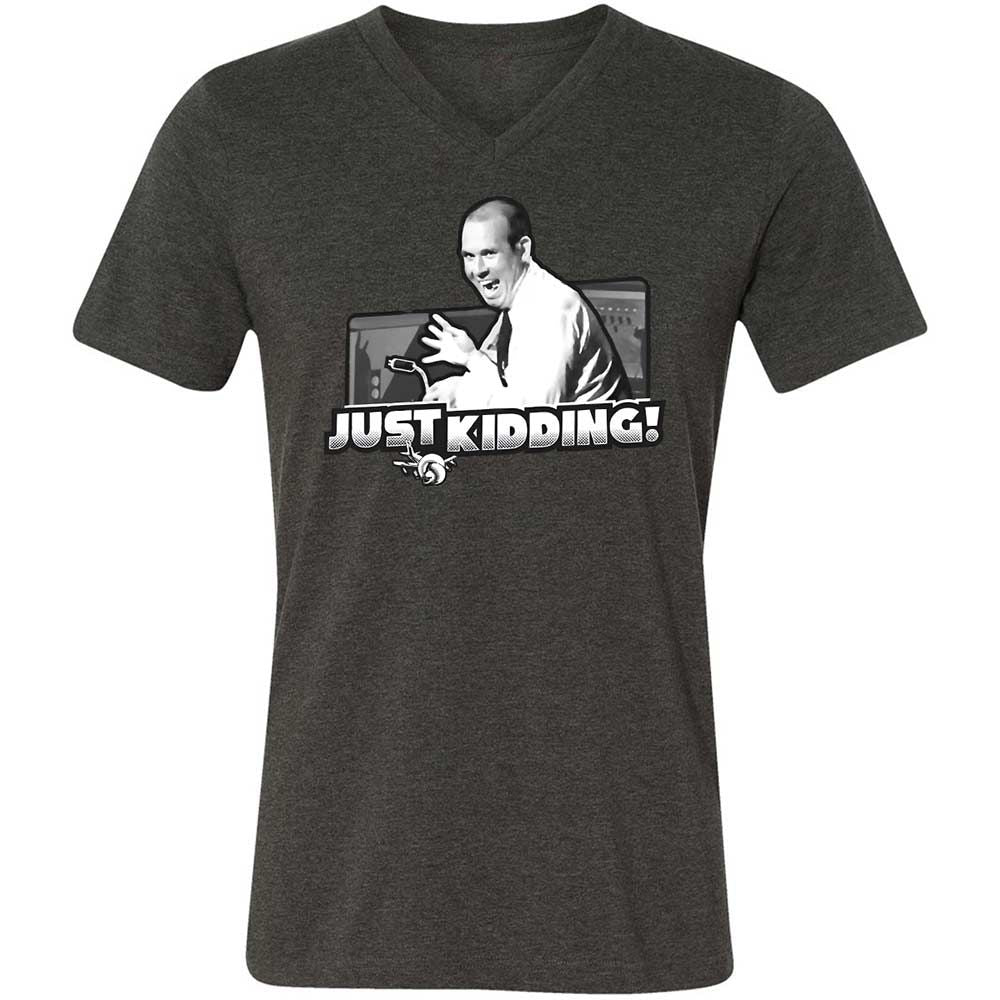 Unisex V-Neck T-Shirt - JZWFLF69 - Dark Grey Heather - 8