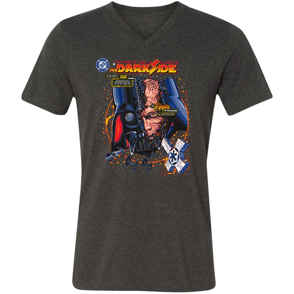 Unisex V-Neck T-Shirt - HKVZE59B - Dark Grey Heather - 8