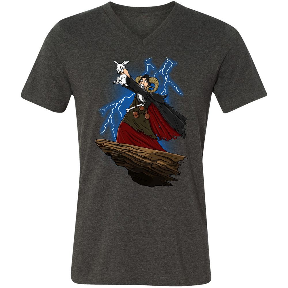 Unisex V-Neck T-Shirt - EZUXKW6N - Dark Grey Heather - 8