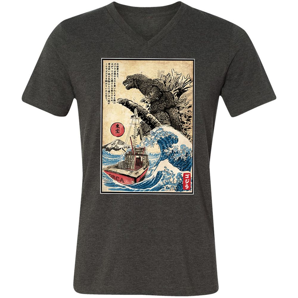 Unisex V-Neck T-Shirt - CB84T88J - Dark Grey Heather - 8