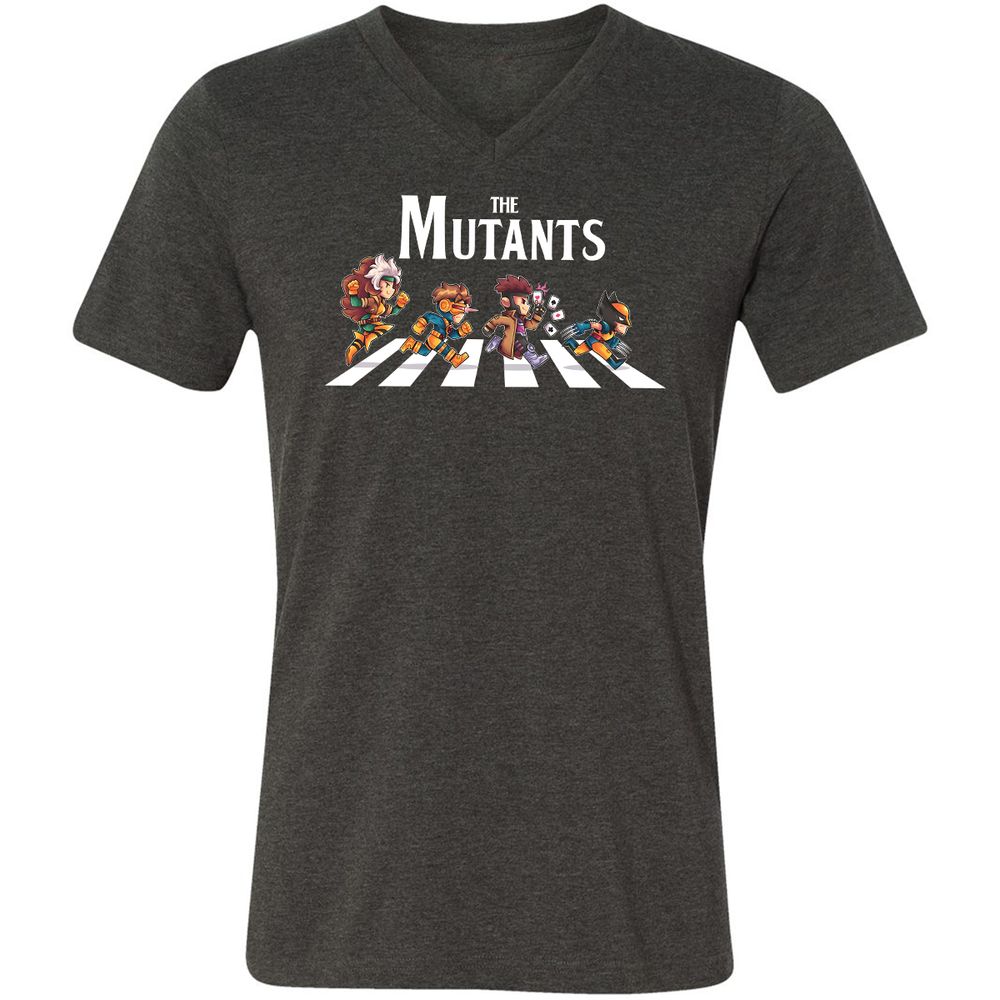 Unisex V-Neck T-Shirt - 3AGCB8Y6 - Dark Grey Heather - 8