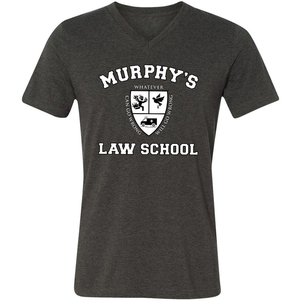 Unisex V-Neck T-Shirt - ATPMM9DS - Dark Grey Heather - 8