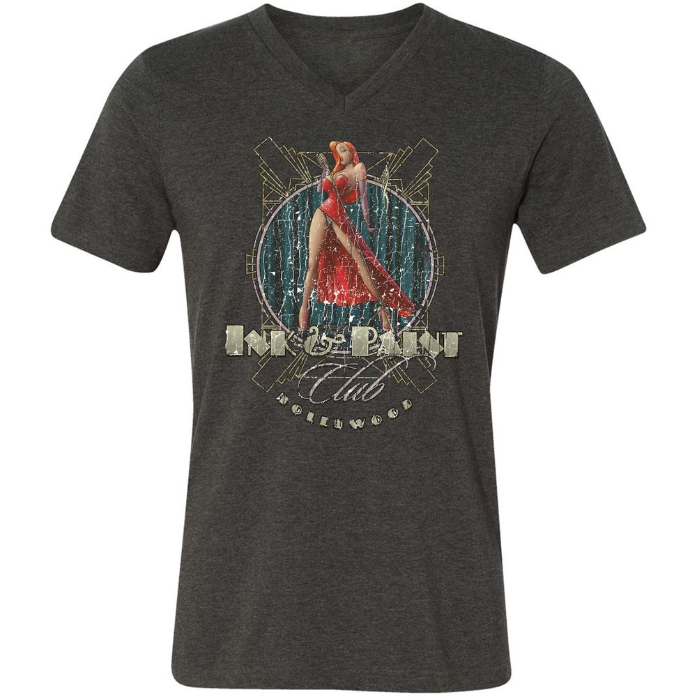 Unisex V-Neck T-Shirt - X47BAHWU - Dark Grey Heather - 8