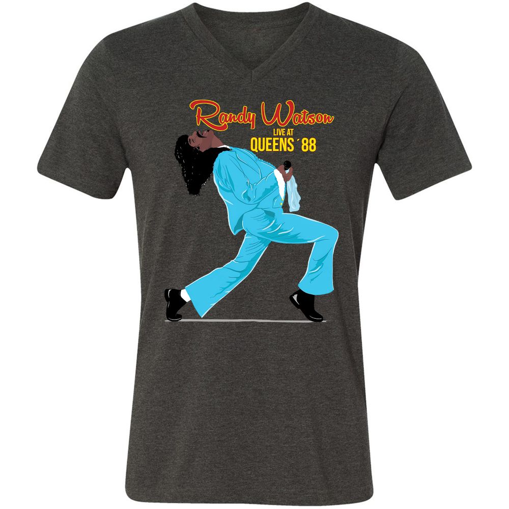 Unisex V-Neck T-Shirt - H32T7AGP - Dark Grey Heather - 8