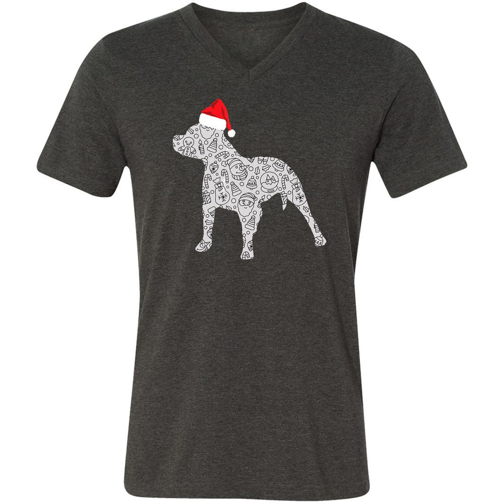 Unisex V-Neck T-Shirt - GM6QHPL8 - Dark Grey Heather - 8