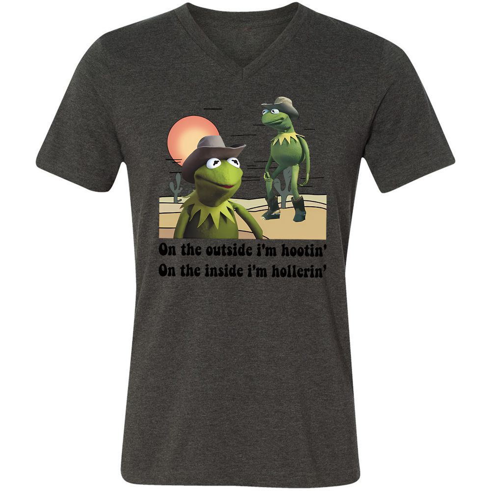 Unisex V-Neck T-Shirt - T7MH351G - Dark Grey Heather - 8