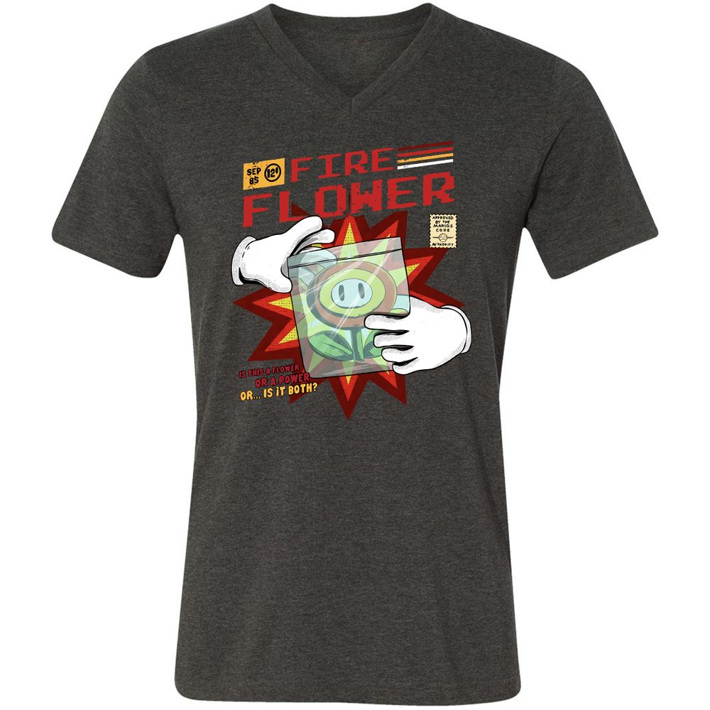 Unisex V-Neck T-Shirt - Y7EM8ZXW - Dark Grey Heather - 8
