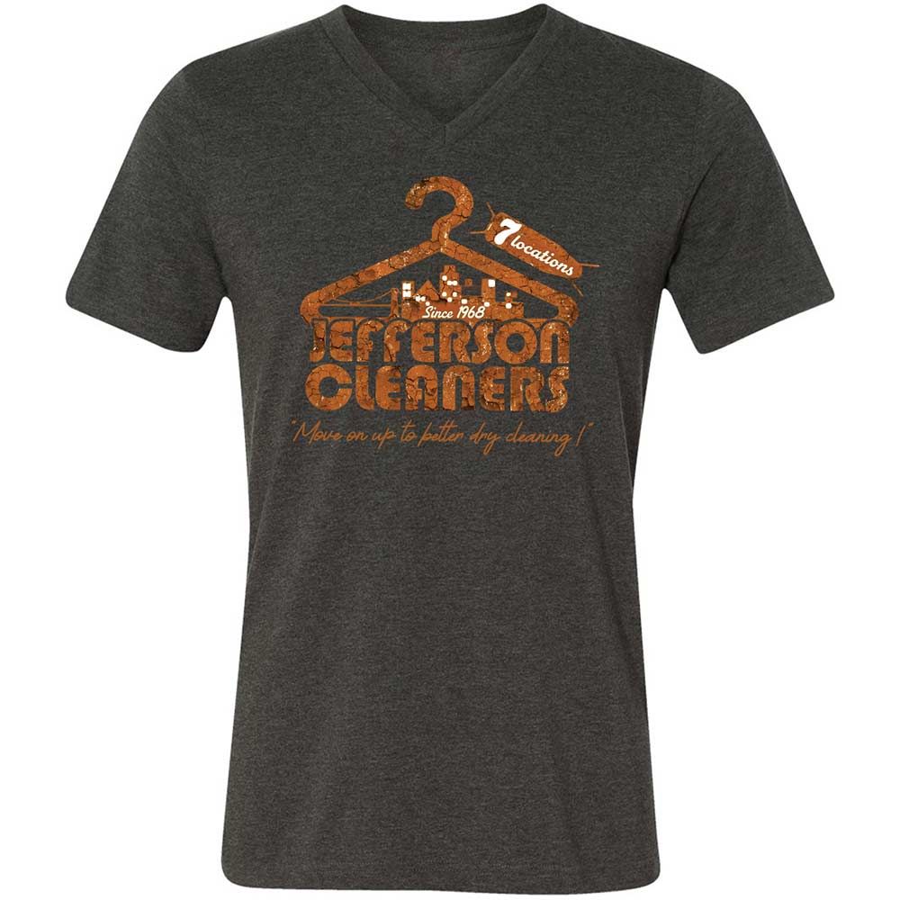 Unisex V-Neck T-Shirt - 5HHWKXP8 - Dark Grey Heather - 8