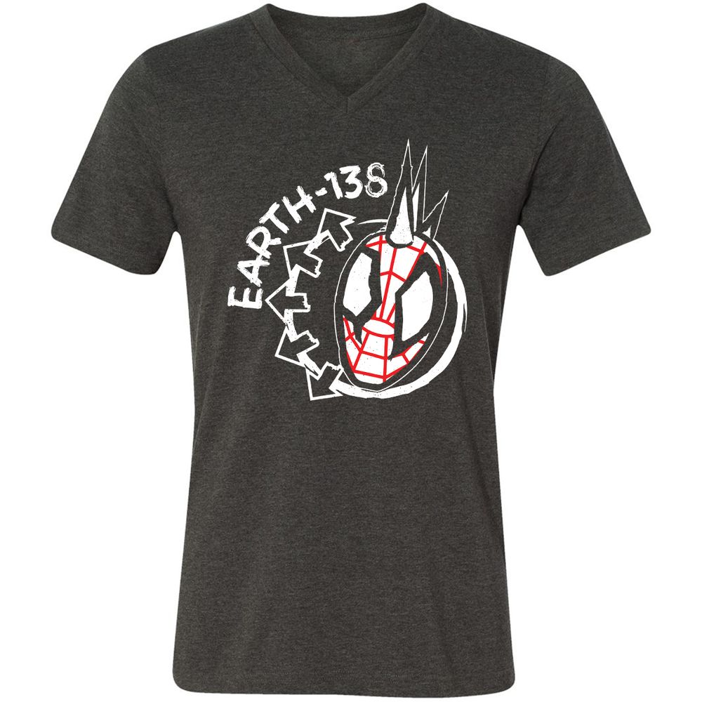 Unisex V-Neck T-Shirt - 52WJGX5Z - Dark Grey Heather - 8