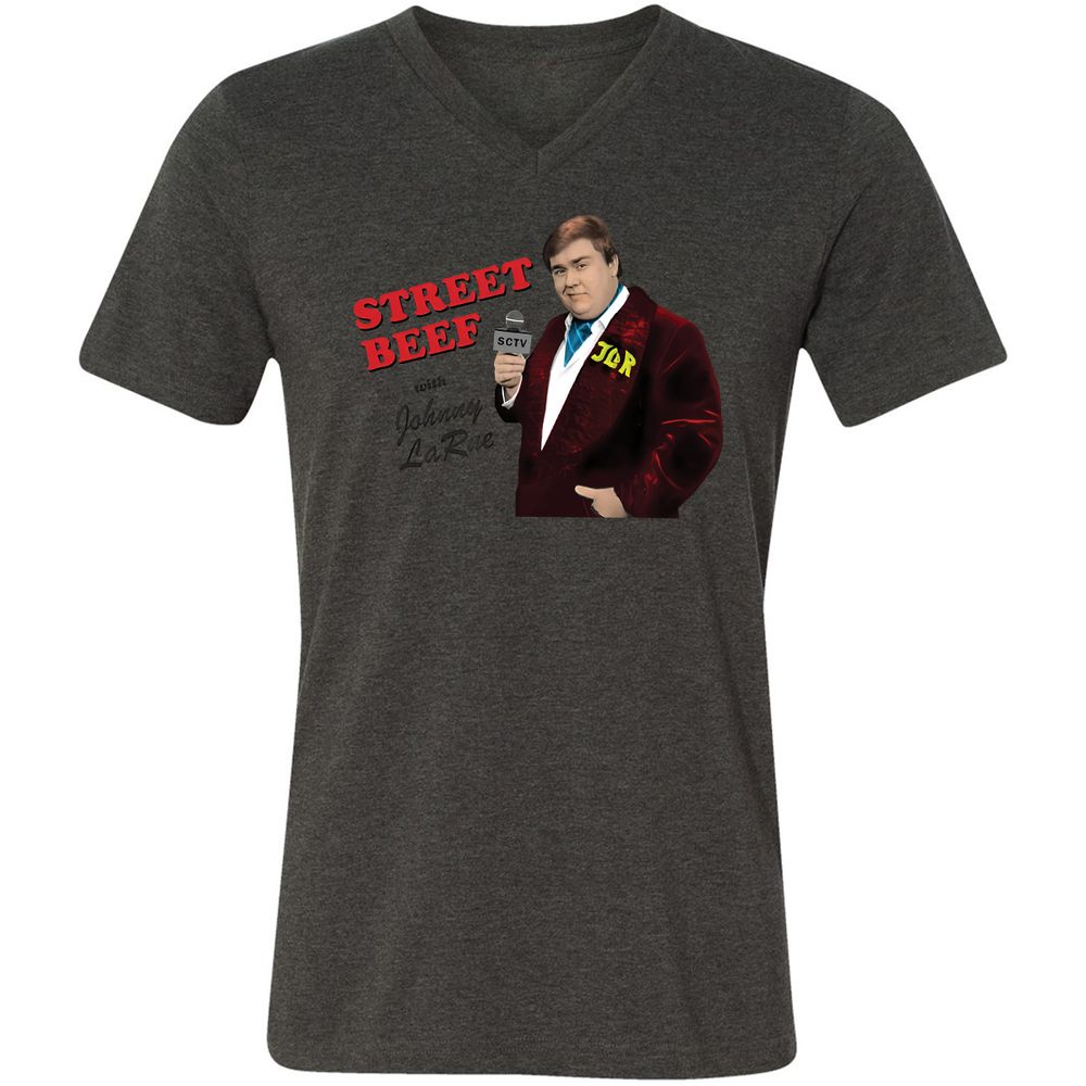 Unisex V-Neck T-Shirt - 8P15Y7MJ - Dark Grey Heather - 8