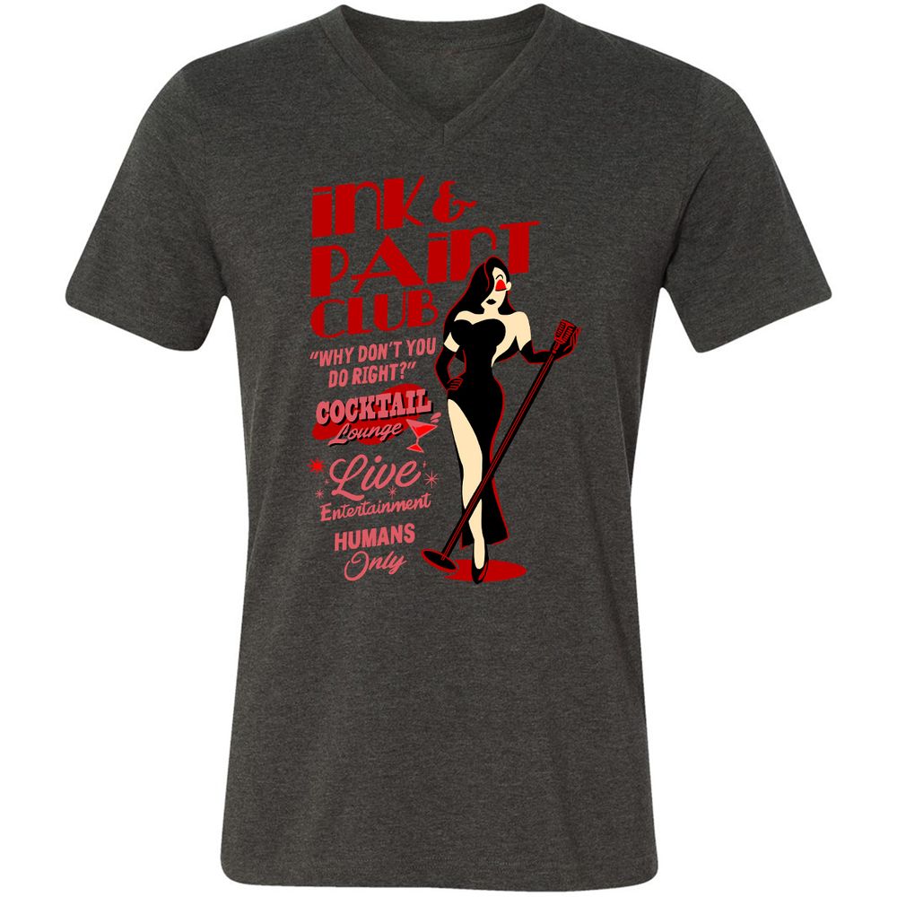 Unisex V-Neck T-Shirt - 3X1G26ZN - Dark Grey Heather - 8