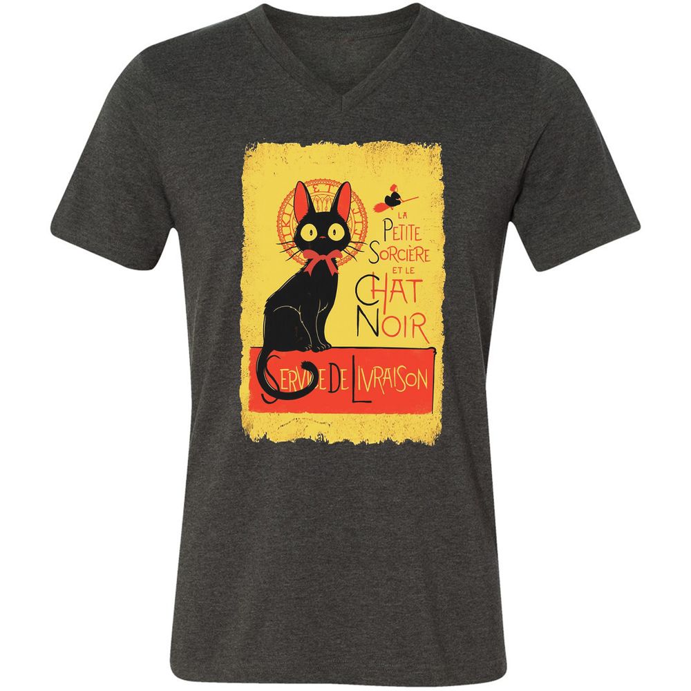 Unisex V-Neck T-Shirt - KQ37GWBR - Dark Grey Heather - 8