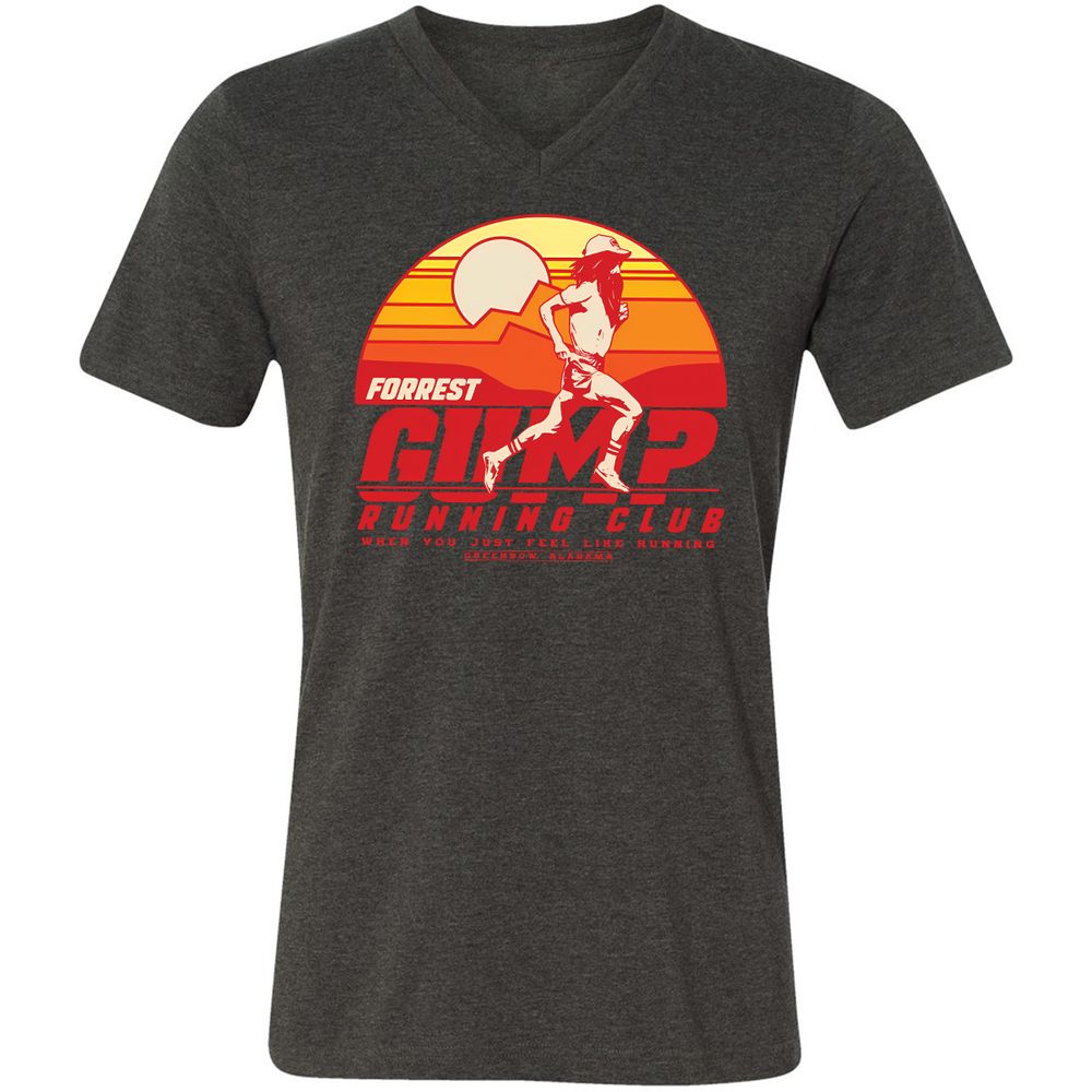 Unisex V-Neck T-Shirt - T2YRF1JK - Dark Grey Heather - 8