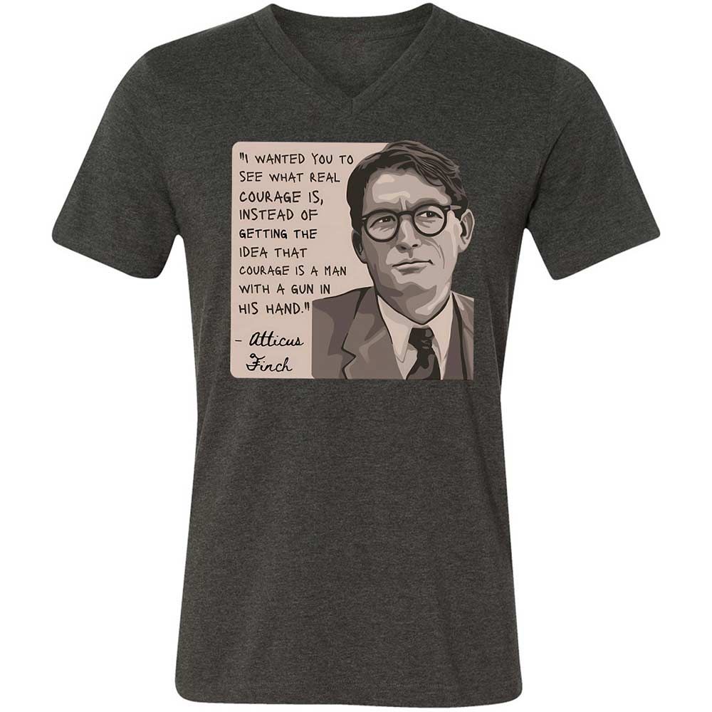 Real Courage Quote - Dark Grey Heather - 8