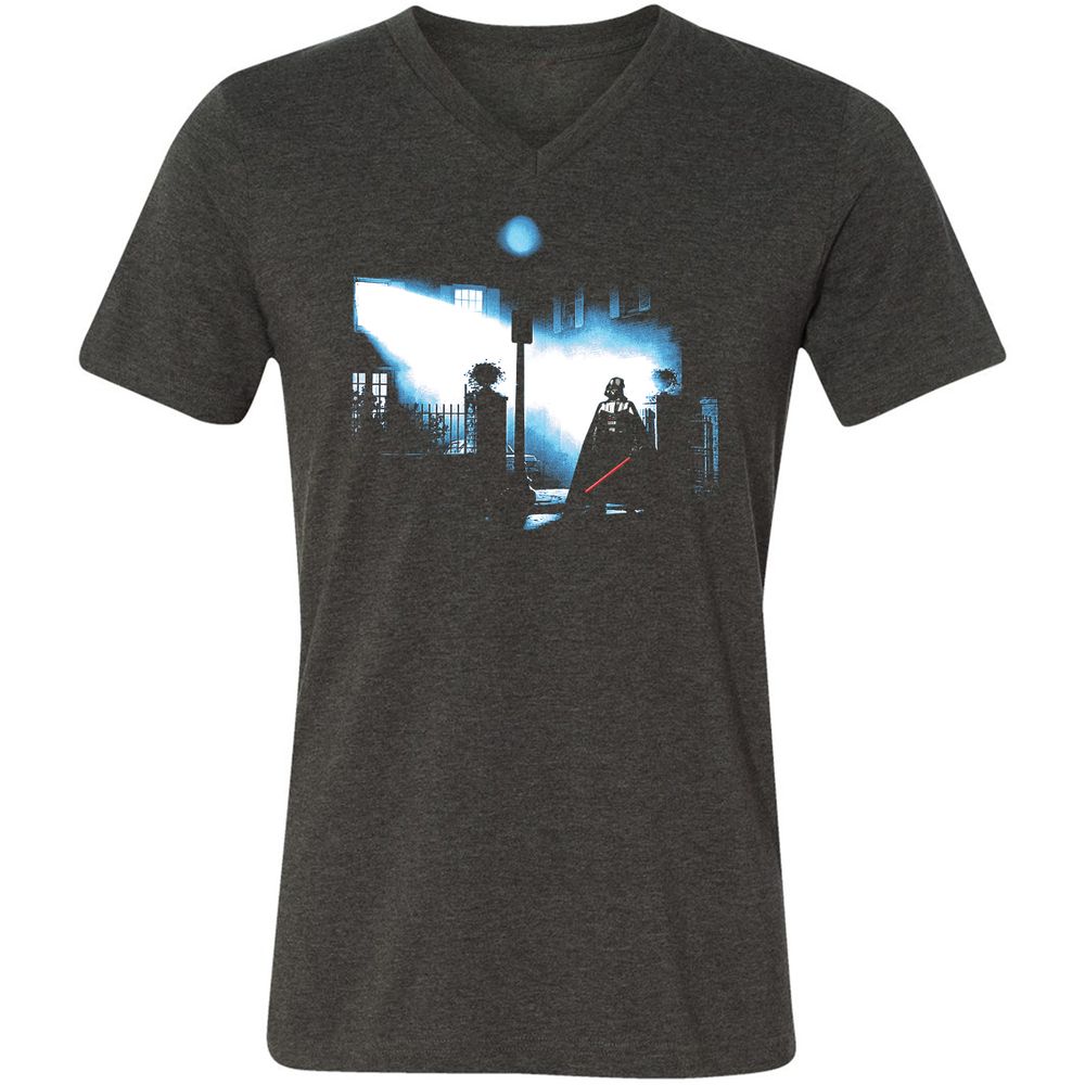 Unisex V-Neck T-Shirt - UUQEGEXK - Dark Grey Heather - 8