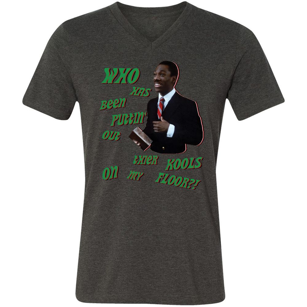 Unisex V-Neck T-Shirt - Q5ZMAA7L - Dark Grey Heather - 8
