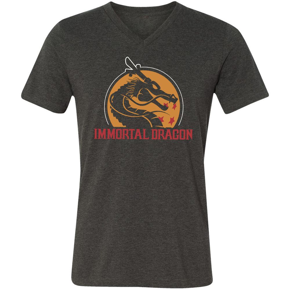 Unisex V-Neck T-Shirt - 958MAFT5 - Dark Grey Heather - 8