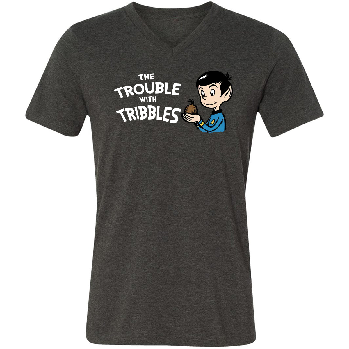 Unisex V-Neck T-Shirt - 3D2ZPP53 - Dark Grey Heather - 8