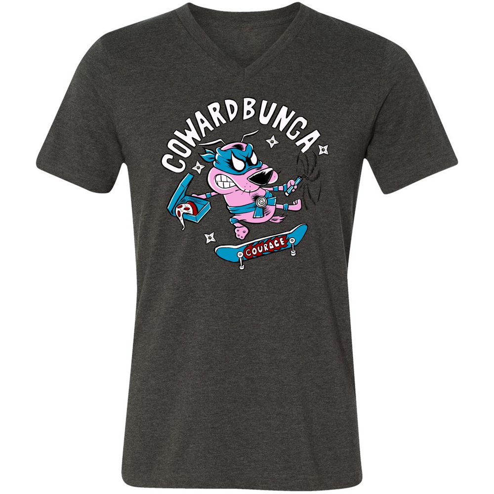 Unisex V-Neck T-Shirt - Y656W7PN - Dark Grey Heather - 8