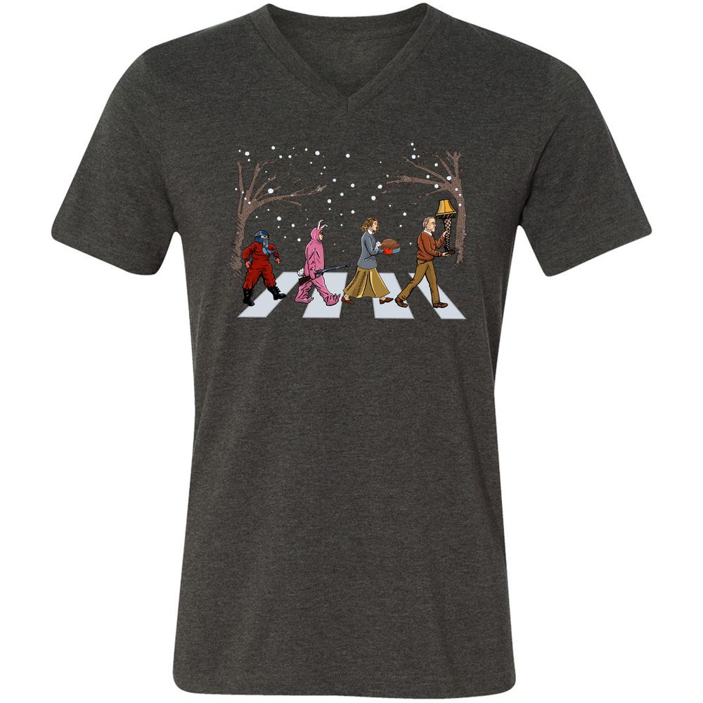 Unisex V-Neck T-Shirt - VKF69S2J - Dark Grey Heather - 8