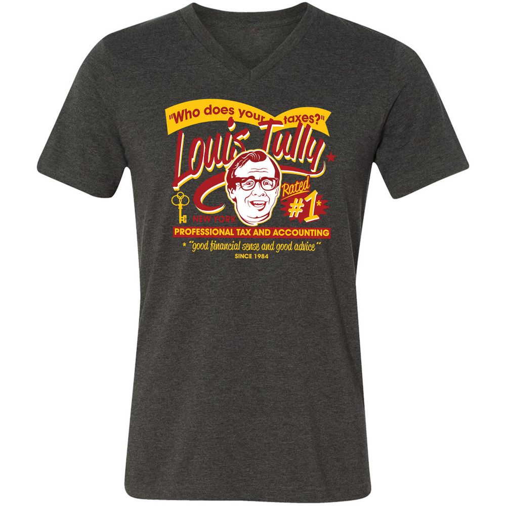 Unisex V-Neck T-Shirt - VRGFDXWB - Dark Grey Heather - 8