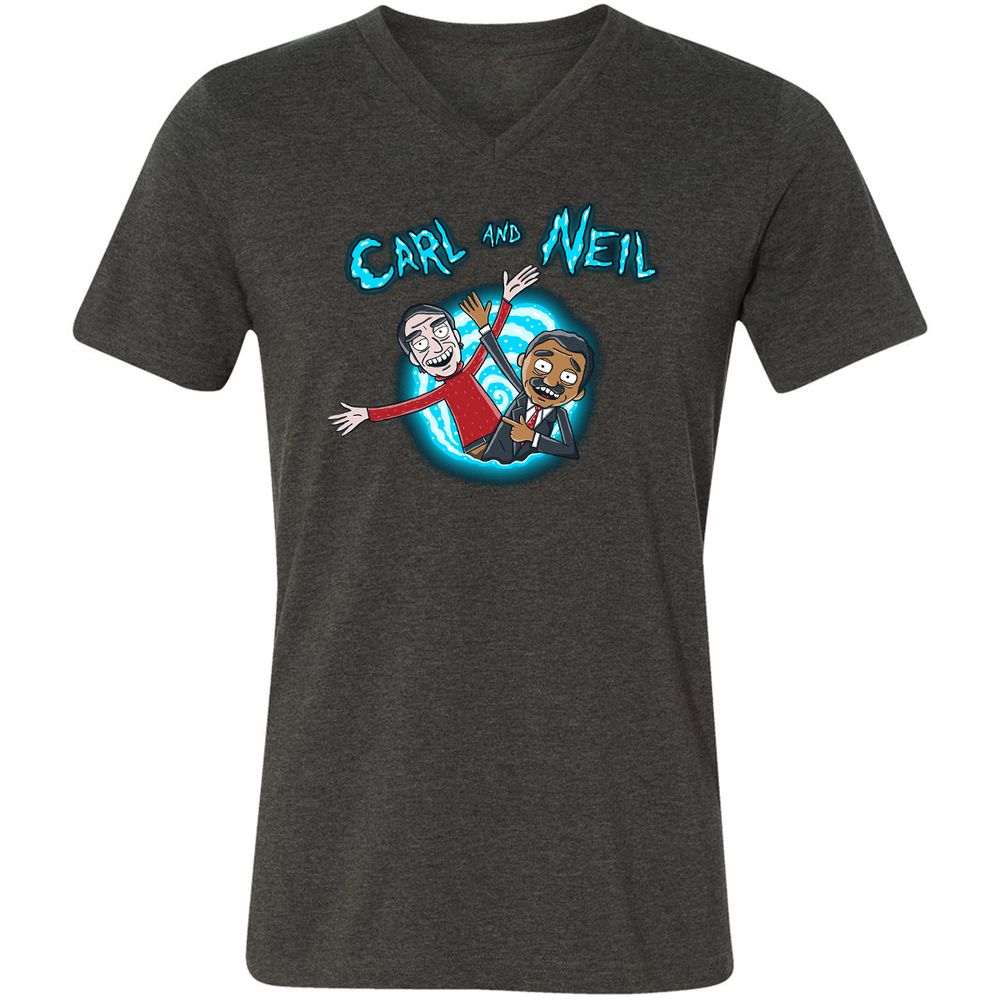 Unisex V-Neck T-Shirt - 6GF2NGBS - Dark Grey Heather - 8