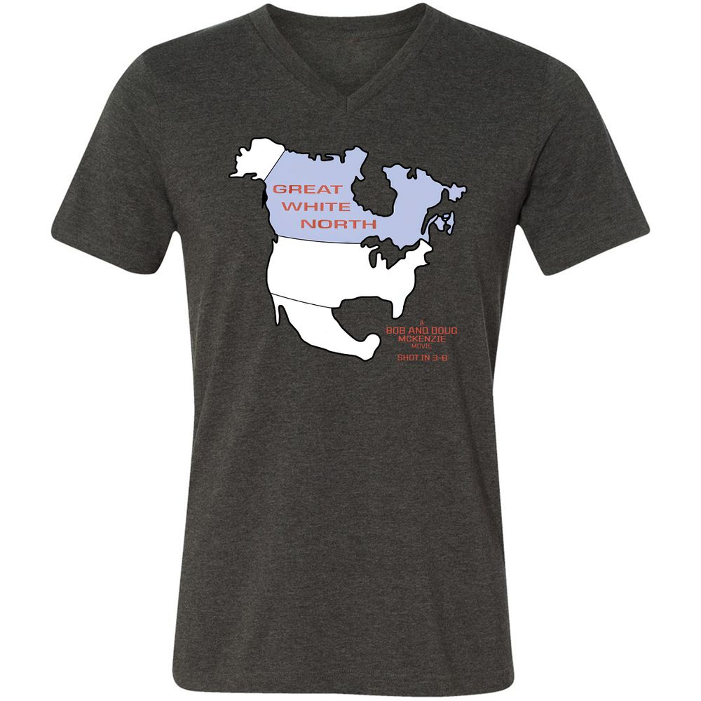 Unisex V-Neck T-Shirt - YKZCEXM5 - Dark Grey Heather - 8