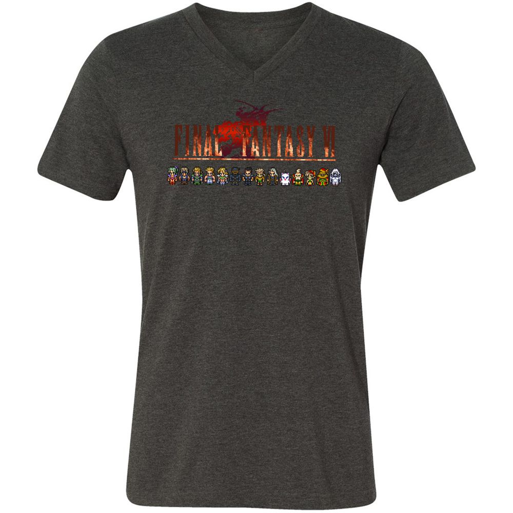 Unisex V-Neck T-Shirt - TE4GHWS2 - Dark Grey Heather - 8