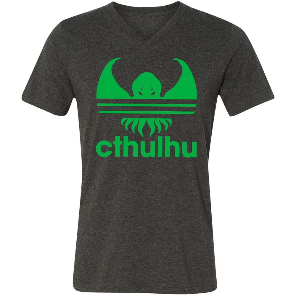 Unisex V-Neck T-Shirt - M79YEUF1 - Dark Grey Heather - 8