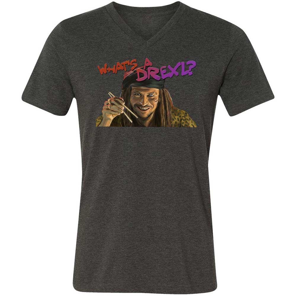 Unisex V-Neck T-Shirt - DQDPEFYW - Dark Grey Heather - 8
